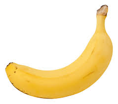 A single yellow banana on a white background