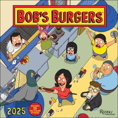 The front cover of the 2025 Bob's Burgers calendar