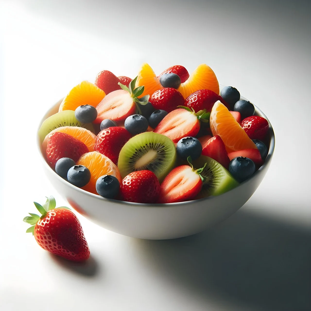 a bowl of fruit salad with various fruits