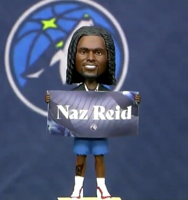 A figurine bobblehead of the NBA player Naz Reid