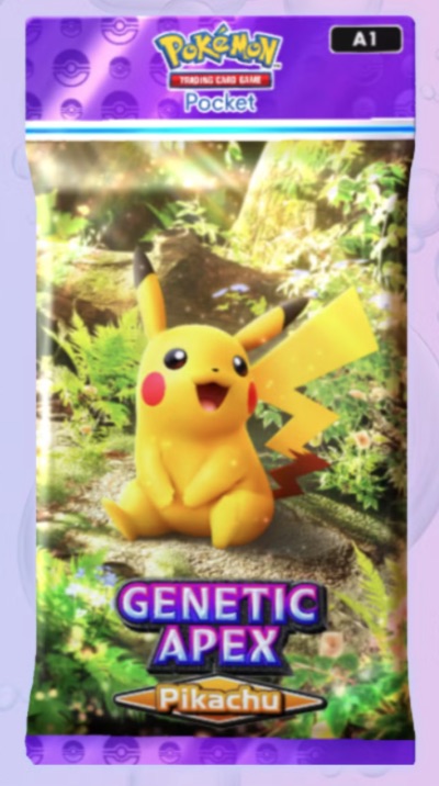 A pack of Pokémon trading cards featuring Pikachu on the cover 